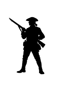 Revolutionary Soldier Silhouette Vector