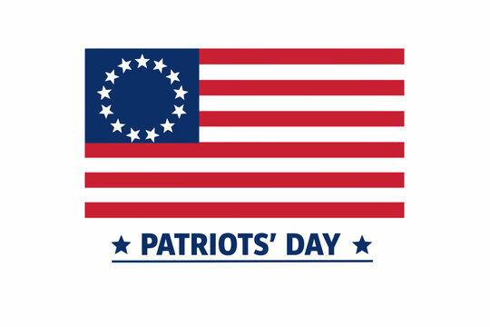 Thirteen Colonies Flag Patriots Day Vector