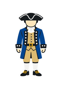 Tricorn Hat Colonial Costume Vector