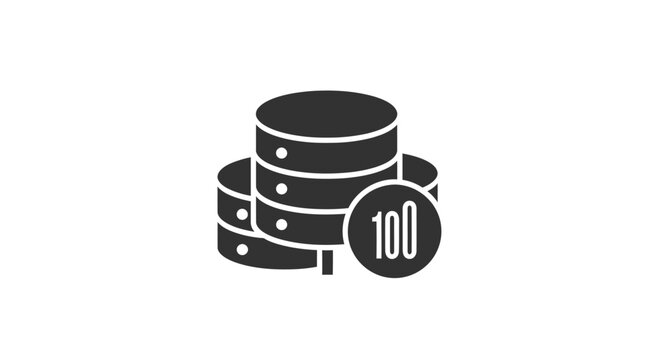 Database icon with 100 badge