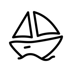 Minimal sailboat icon modern sailing vessel, sea travel and nautical adventure concept visual © MDSalim