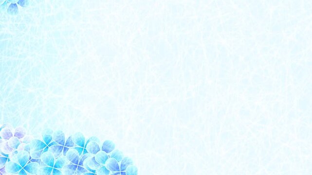 Soft Blue Floral Petals on Textured Washi Paper Background Animation