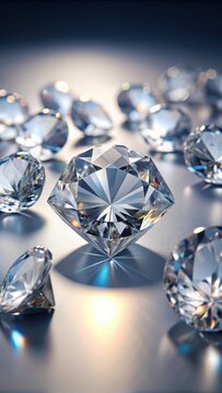 A realistic photo of Diamons dot on white background