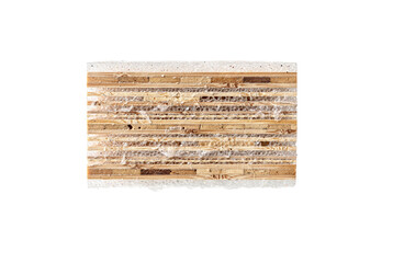 Fototapeta premium sustainable material sample bamboo and rpet composite isolated on white background