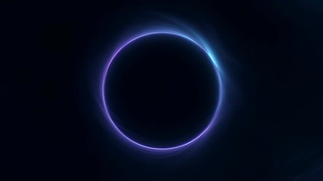 Solar eclipse glowing circle dark sky violet light blue glow space astronomy halo eclipse black background glowing neon ring dark background abstract circular light purple blue halo minimal cosmic