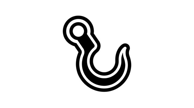 Hook Icon Symbol Design.