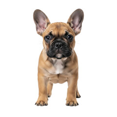 Fototapeta premium French Bulldog puppy standing on transparent background
