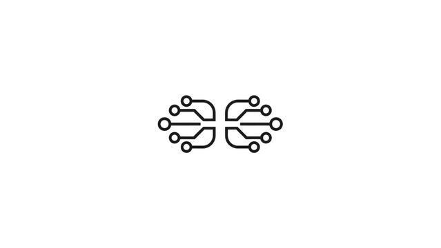 Minimal AI neural circuit icon representing connectivity.