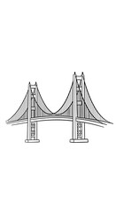 Fototapeta premium Suspension Bridge Architecture Engineering Design.