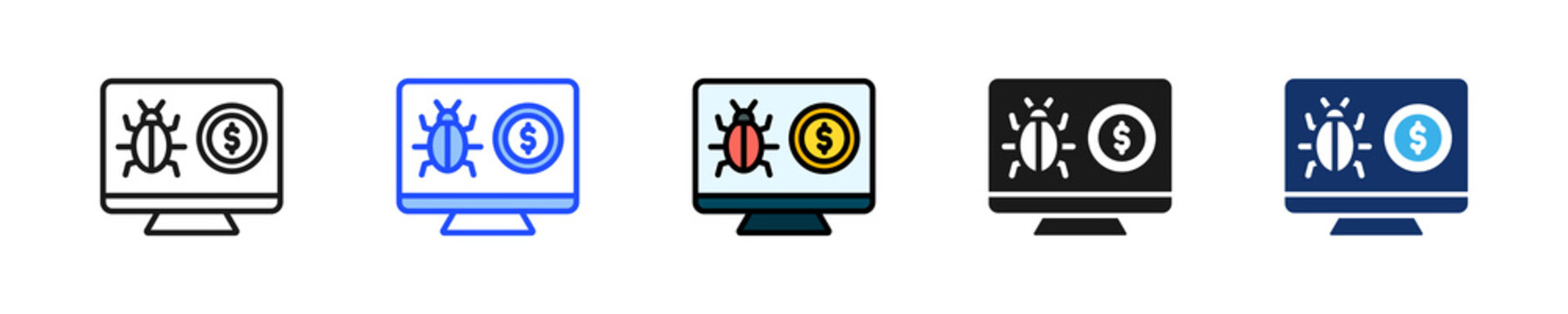 Hacked Finance Icon Collection With Multiple Styles