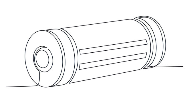 Single Line Drawing of a Battery