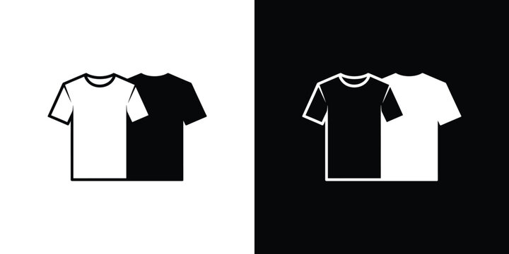 Black and white t shirts on white and black backgrounds 1
