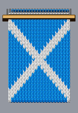 Bandera tejida de los paises que estan en las finales de futbol 