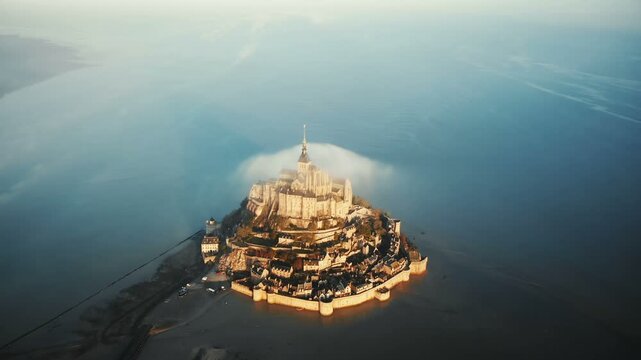 European old stone castle and fortress architecture, medieval towers and turrets, historic landmark in scenic landscape.