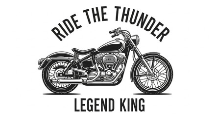 Obraz premium Classic Motorcycle Ride The Thunder Legend King.