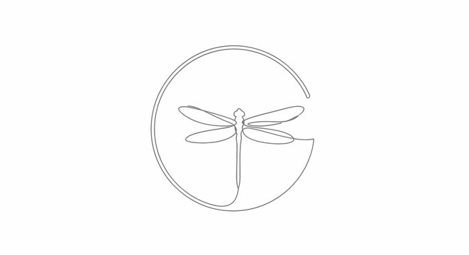 Dragonfly Insect Icon Graphic Design.