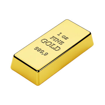 One ounce fine gold bar investment luxury precious metal.