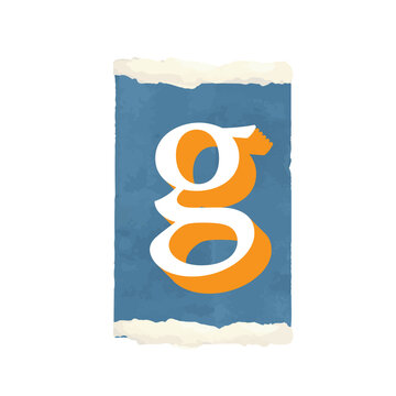 Vintage Magazine Cut Ransom Letter G PNG Transparent Background Isolated Clipart