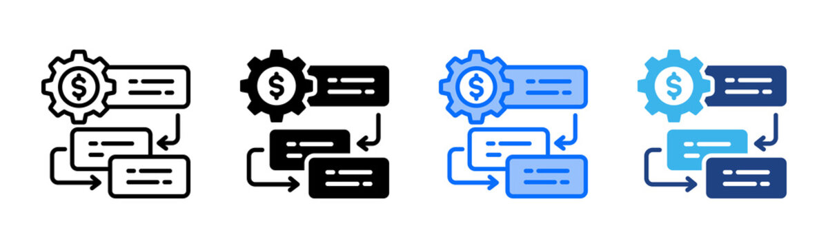 Asset Prioritization icon set multiple style collection