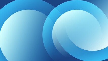 Obraz premium Corporate blue aesthetic with geometric circular shapes and bright light
