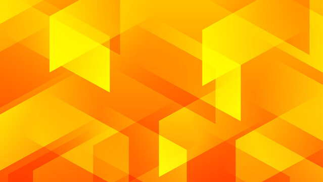 Dynamic orange and yellow abstract background with sharp geometric shapes and energetic overlapping facets for creative media
