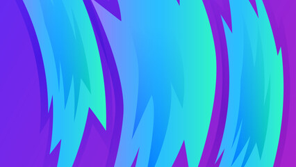 Obraz premium Modern purple and cyan abstract background featuring sharp zigzag waves and a futuristic color palette