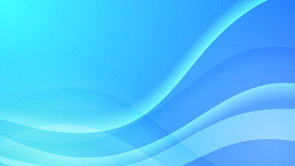 Naklejka premium Serene blue background with flowing wavy lines and elegant curves