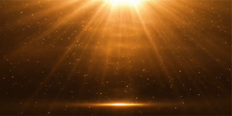 Abstract starry space background with glowing stars, rays, galaxy and nebula light in a bright cosmic night sky design © suriyaakter