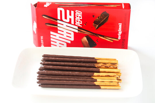 Tangerang, Indonesia - January 16, 2026: The Original Pepero.