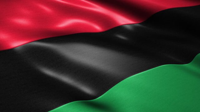 Looping perspective flag of UNIA, The Pan-African flag video background