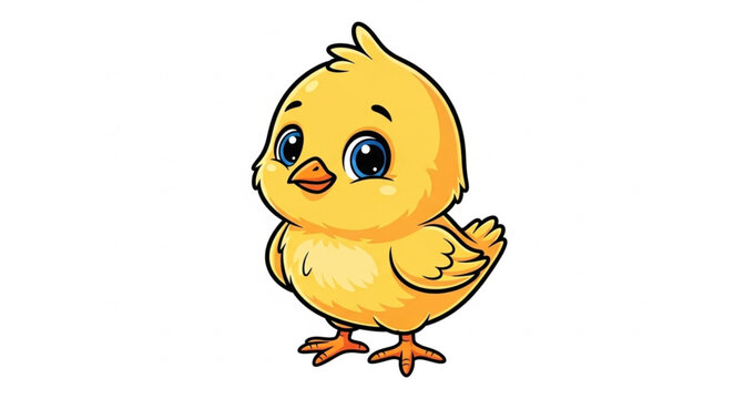 Cute cartoon chick illustration.