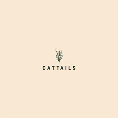 Cattails logo style icon design template vector illustration © yayat