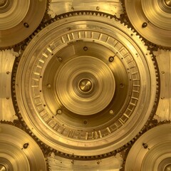 Obraz premium Intricate Clockwork - A Detailed View of Gears and Mechanisms.