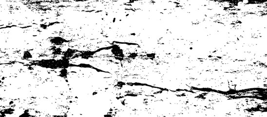 Obraz premium Abstract black and white grunge texture with distressed cracks and rough surface for overlay effects