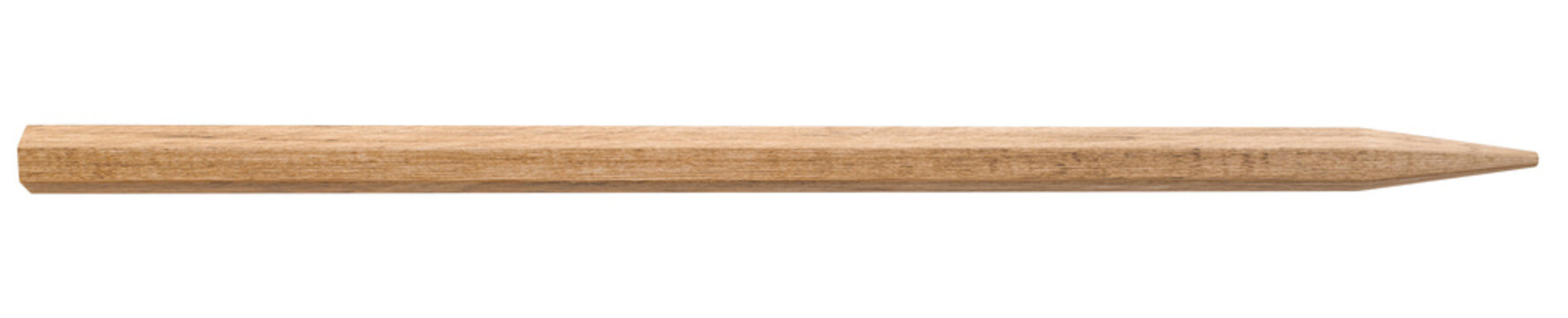 high quality 3d render of a pointed wooden stake featuring realistic rough wood grain texture, sharp tip, and natural timber finish under studio lighting for architectural or horror concepts.