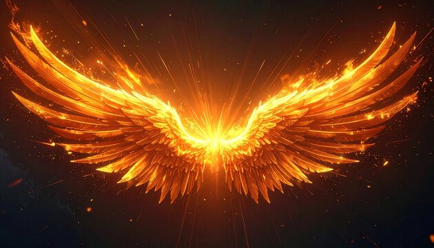 Alas de fuego, s&iacute;mbolo de renacimiento y poder en arte digital