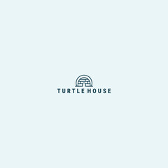 Fototapeta premium Turtle house logo style icon design template vector illustration