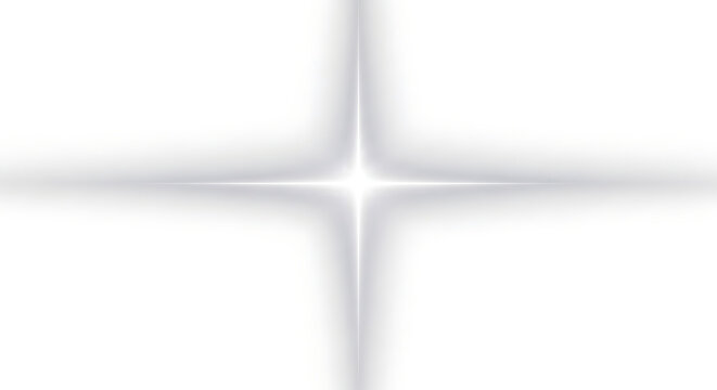 Abstract white cross design with glowing light effect on transparent backdrop