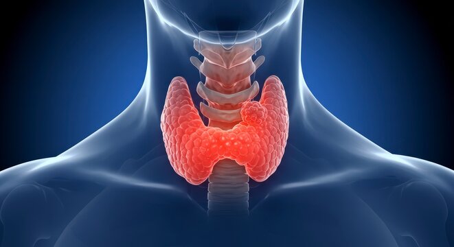 Thyroid gland human anatomy neck.