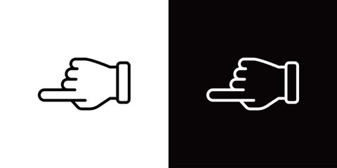 Naklejka na ściany i meble 指差し（左）のアイコン