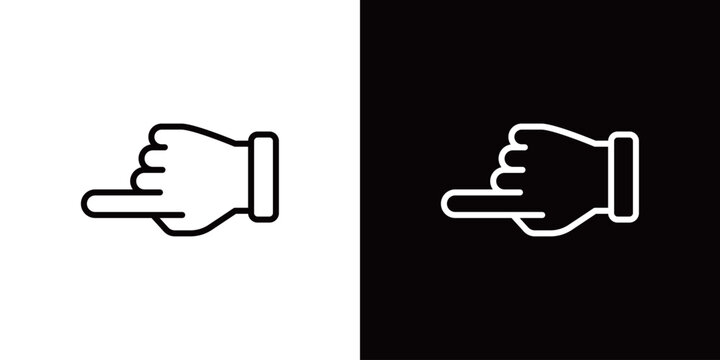 指差し（左）のアイコン