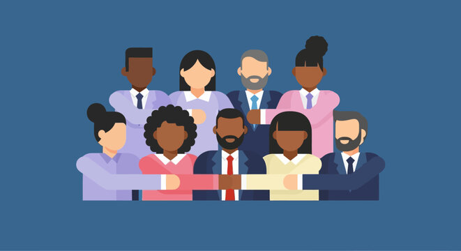 Diverse group of business people.