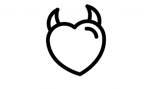 devil minimalist stroke animation