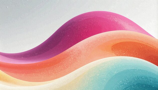 Ondas abstractas y fluidas con una paleta de colores vibrantes y textura granulada, creando un fondo moderno y din&aacute;mico.