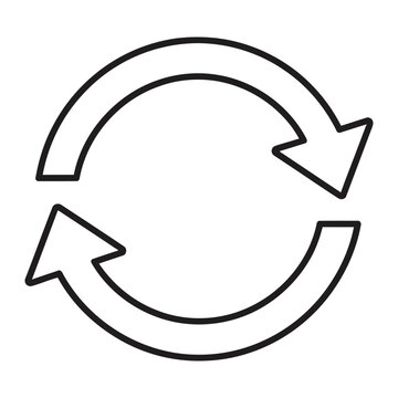 Circle arrows icon representing refresh reload sync with circular, exchange