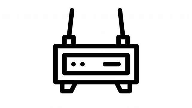 router minimalist stroke animation
