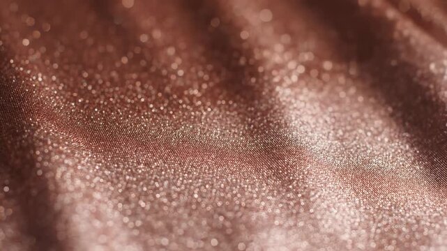 Elegant bronze glitter fabric texture with shimmering metallic sparkles for luxury background design.