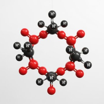 An image of a chemical structure of a fullerene molecule with hydrogen atoms attached isolated on transparent background, isolated on white background