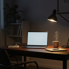 Fototapeta premium Realistic home workspace
