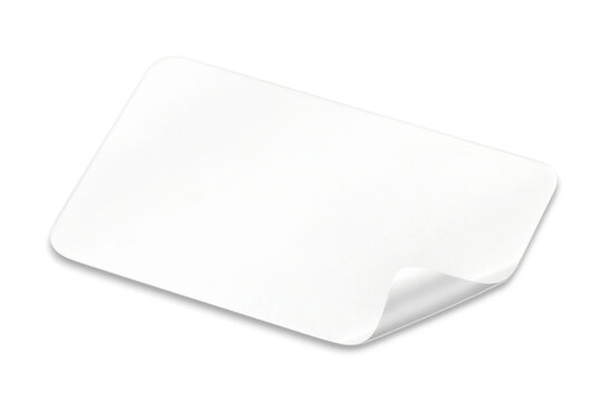 Isolated Peeling Sticker on White Background